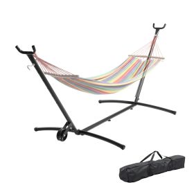 9ft Steel Hammock Stand with Built-in Wheel, Portable Hammock Stand for Outside, Heavy-Duty Hammock Stand Only for Yard or Indoor with Carrying C