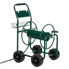 [Same Code: 04822659]Iron Four-Wheel Pipe Truck Dark Green [Not an inflatable tire]