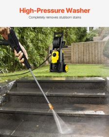 Electric Pressure Washer, 2000 PSI, Max. 1.76 GPM Power Washer w/ 30 ft Hose, 5 Quick Connect Nozzles, Foam Cannon, Portable to Clean Patios, Car
