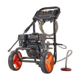 Gas Pressure Washer 2900 PSI and 1.85 Max GPM, Upgrade Aluminum Pump with Spray Gun and Wand, 4 Nozzle Set, Low Profile Power Washer for Cars, Fe