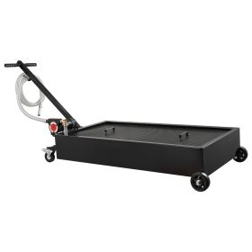 Low Profile Oil Drain Pan, 20 Gallon Capacity, Rolling Oil Drain Pan with Electric Pump & 7.2 ft Hose, Leak-proof & Corrosion-resistant, Fit for
