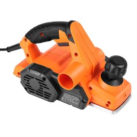 Electric Hand Planer, 3-1/4-Inch Cut Width, 7-Amp 16800 RPM Corded Power Handheld Planer for Wood, with Adjustable Cut Depth, 2 Blades