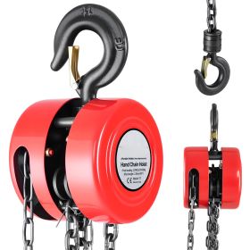 Hand Chain Hoist, 1 Ton 2200 lbs Capacity, Manual Chain Block with Upgrade G70 Galvanized Chain, 8 ft Lifting Height