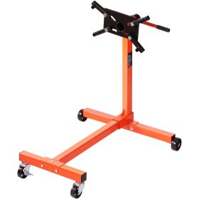 Engine Stand, 750 lbs (3/8 Ton) Rotating Engine Motor Stand with 360 Degree Adjustable Head, Cast Iron Motor Hoist Dolly, 4-Caster, 4 Adjustable