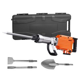 Demolition Jack Hammer, 2200W 1400 BPM Jack Hammer Concrete Breaker, Heavy Duty Electric Jack Hammer 6pcs Chisels Bit with Gloves