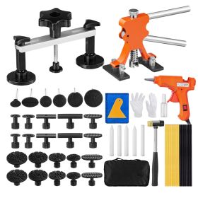 56 PCS Dent Removal Kit, Paintless Dent Repair Kit with Golden Lifter, Bridge Puller, Car Dent Puller with Puller Tabs
