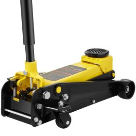 Floor Jack, 3 Ton Low Profile Floor Jack, Heavy-duty Steel Racing Floor Jack with Single Piston Quick Lift Pump, Floor Jack Lifting Range 5.12"-2