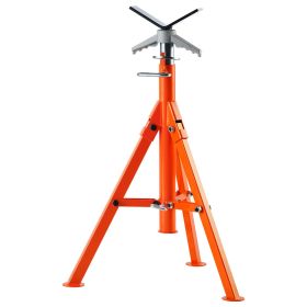 Pipe Stand, 2500LBS Heavy Duty Pipe Jack Stands, 27.2"-52" Height Adjustable V Head Pipe Stand, 45# Steel Folding Jack Stand for 1/2-12 inches Pi