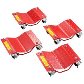 Wheel Dolly, 8000 lbs Capacity Heavy-Duty Steel Car Mover, Wheel Dolly Car Tire Stake Set with Brakes, Vehicle Moving Cart Moving Cars, Trucks