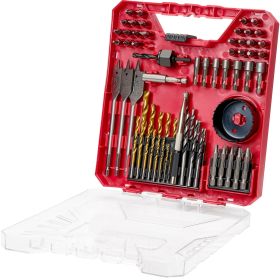 Drill Bit Set, 70 Pieces Drill and Driver Bit Set, Screwdriver Bit Set Suitable for Wood Metal Cement Drilling and Screw Driving