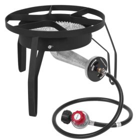 Ey31-54 Outdoor Furnace Round Furnace 20W BTU Head Diameter 26cm With 1.2m Leather Tube With 0-20psig High Pressure Valve (Option: Default)