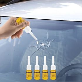 "Windshield Crack Repair Kit - Professional NanoFluid Solution - Home Garage Use" (Quantity: 4pcs)