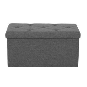 Storage Ottoman with Thicker Foam Padded Seat, Folding Foot Rest for Living Room End of Bed Bench (size: 76PE)