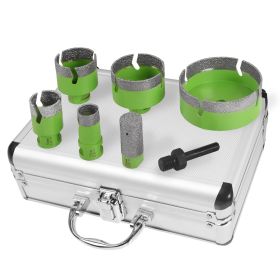 7-Piece Diamond Hole Saw Kit (size: 11.02 x 7.09 x 3.35 inches)