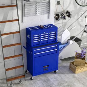 8-Drawer Tool Chest High Capacity Rolling Tool Chest with Wheels and Drawers Rolling Tool Box with Lock;  Removable Tool Cabinet Storage for Ware (Color: Blue)